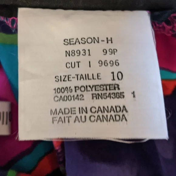 Vintage 80's colorful skirt with pockets by Collections Internationale - Picture 5 of 6